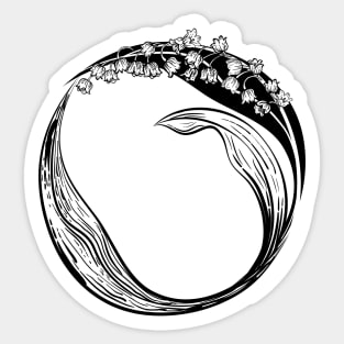 Lily Of The Valley Infinity Circle Sticker